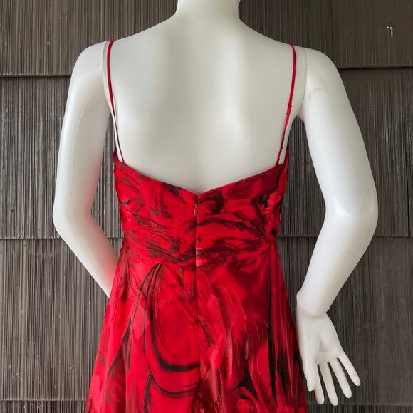 🔥Y2K JS Collection Silk Abstract Rose Romantic Party Evening Gala Mermaid Dress - Picture 10 of 17